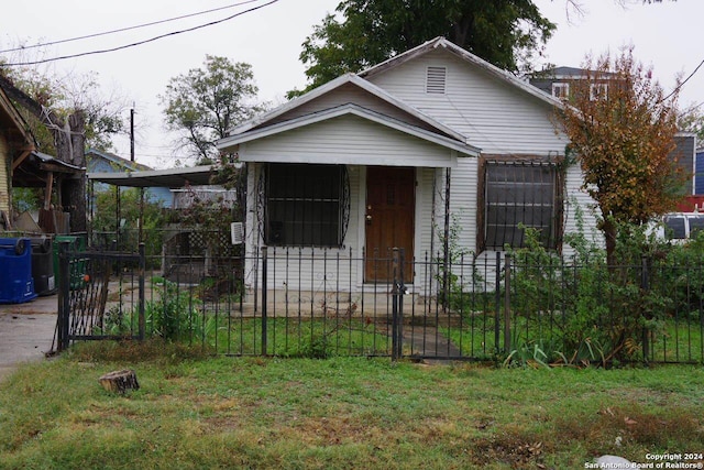 view of bungalow-style home