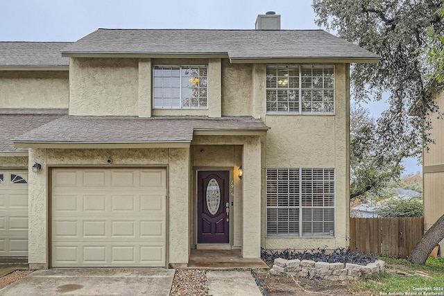 view of front of house featuring a garage