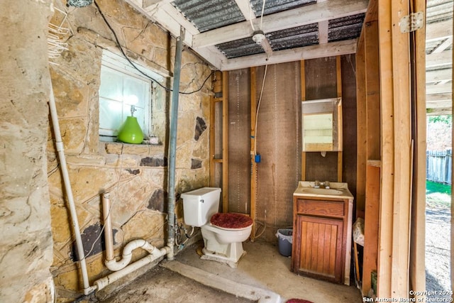 bathroom with toilet and sink