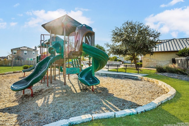 view of jungle gym