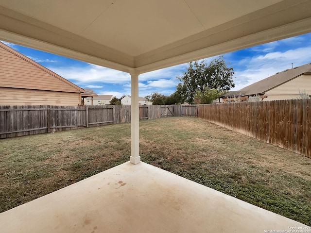 view of yard with a patio