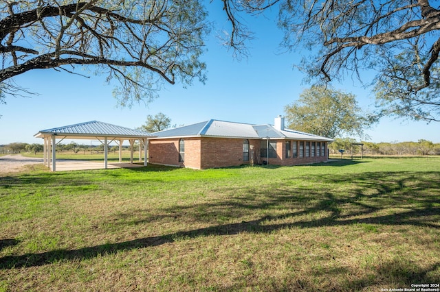 view of yard featuring a gazebo