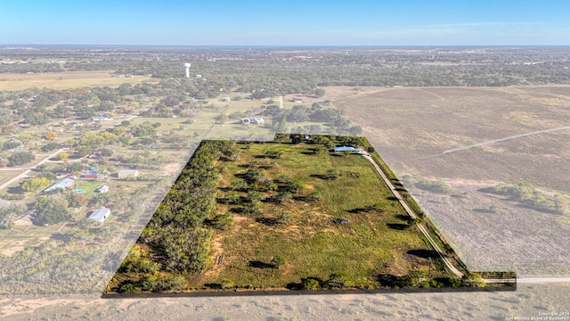 bird's eye view featuring a rural view