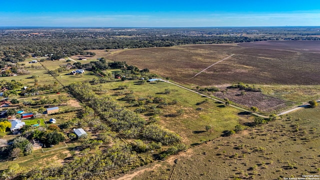 bird's eye view featuring a rural view