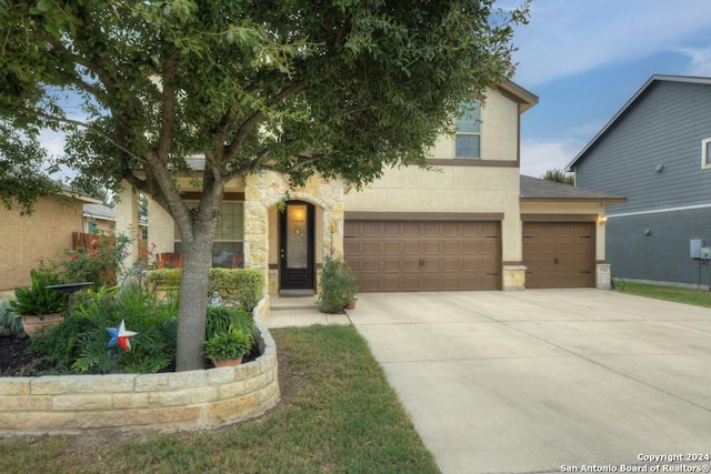 view of front of house featuring a garage