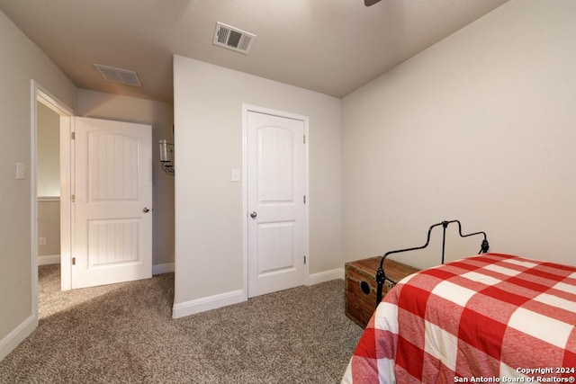 bedroom with carpet