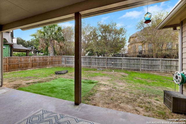 view of yard featuring a patio area