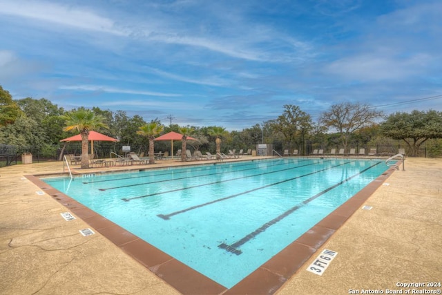 view of pool with a patio area