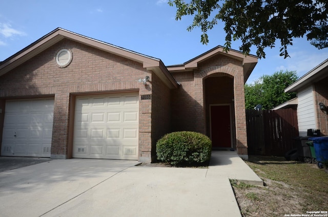 view of front facade featuring a garage