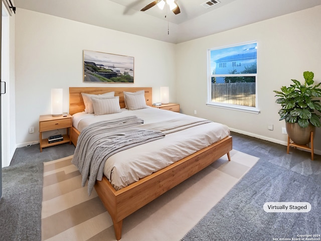 474 Wind Gust, New Braunfels, TX 78130 - carpeted bedroom featuring baseboards and a ceiling fan