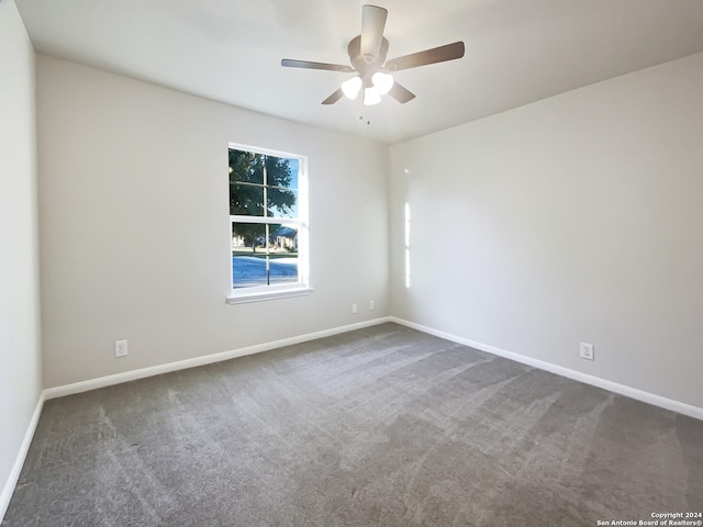 474 Wind Gust, New Braunfels, TX 78130 - carpeted empty room with baseboards and a ceiling fan
