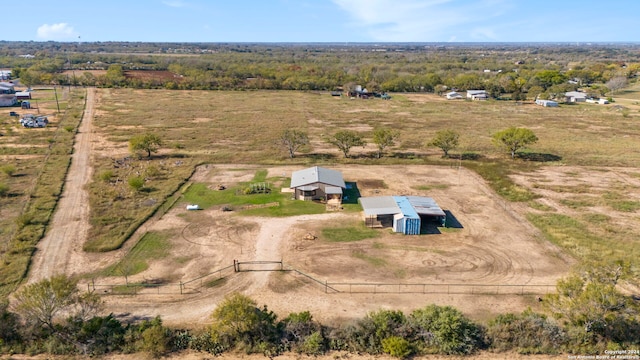 aerial view with a rural view