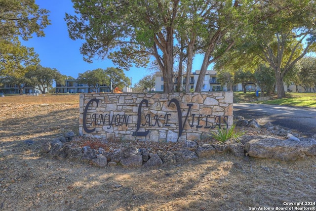 view of community sign