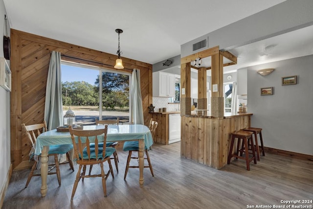 dining room featuring light wood-type flooring