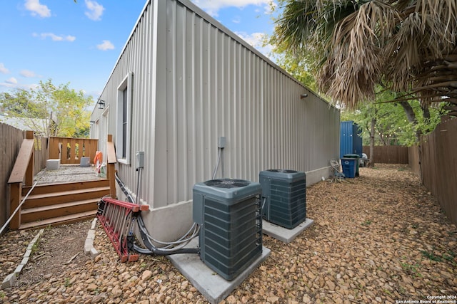 view of outdoor structure with central AC