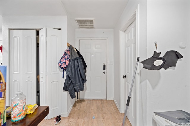 entrance foyer featuring light hardwood / wood-style floors