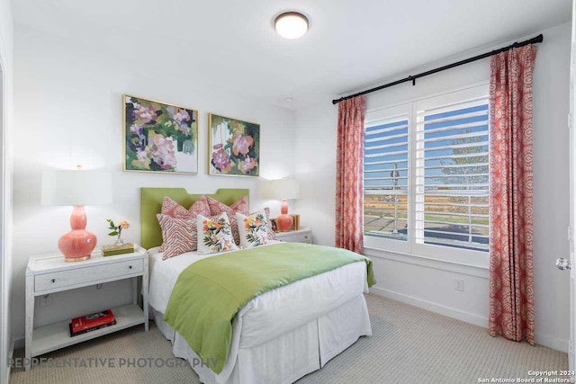 view of carpeted bedroom