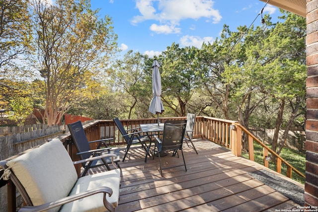 view of wooden deck