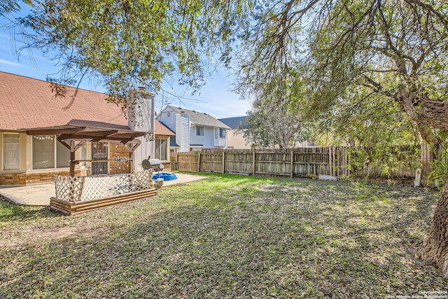 view of yard featuring a patio