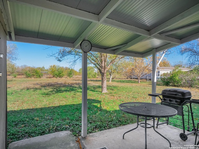 view of patio / terrace with a grill