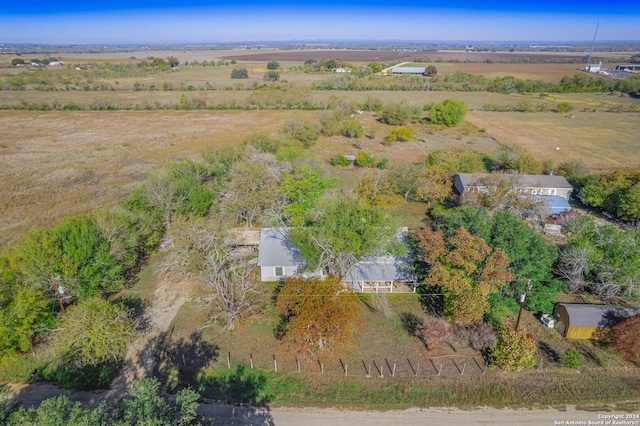 bird's eye view featuring a rural view