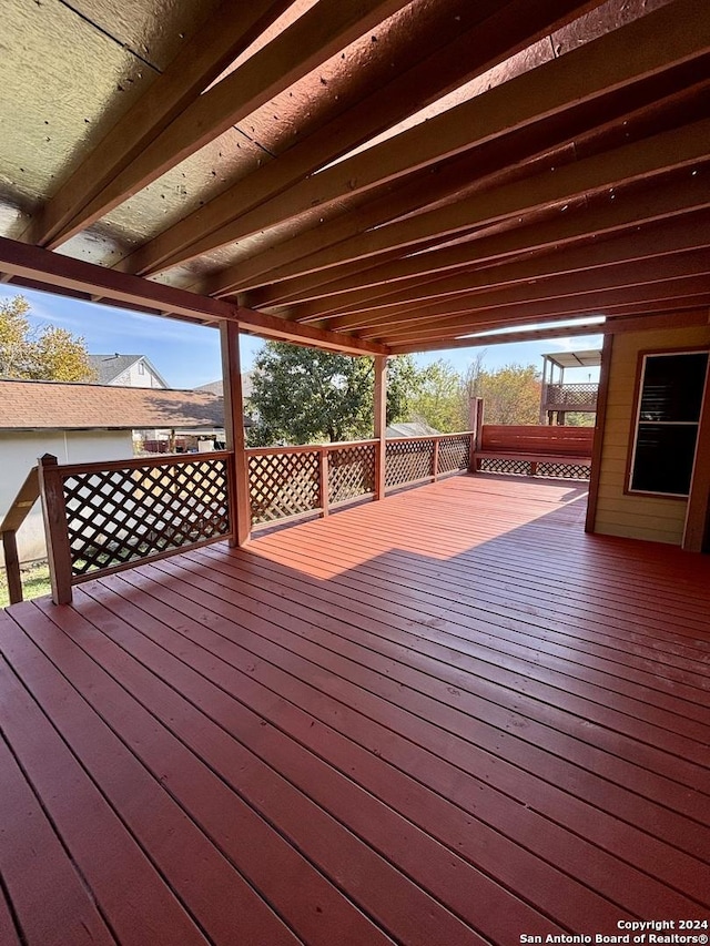 view of wooden terrace