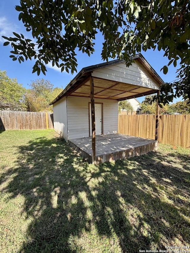 exterior space with a deck