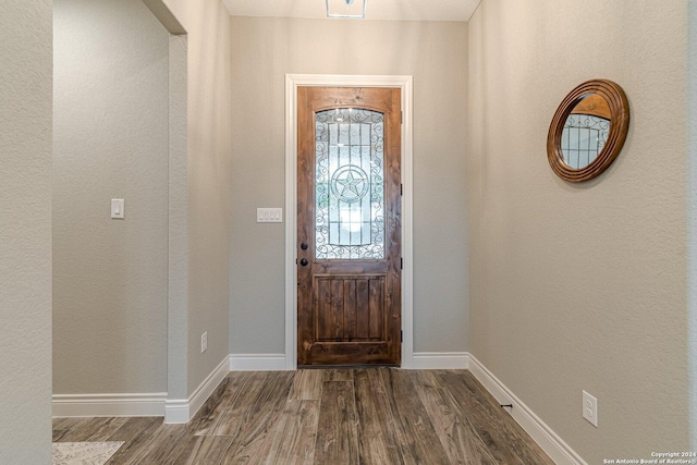 entryway featuring dark hardwood / wood-style floors