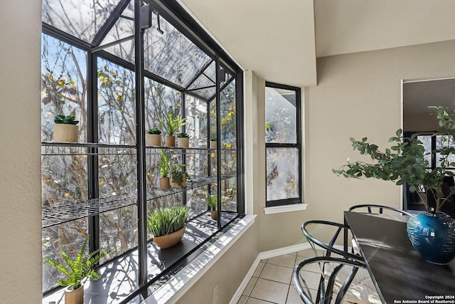 sunroom / solarium with a healthy amount of sunlight