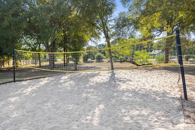 view of community featuring volleyball court