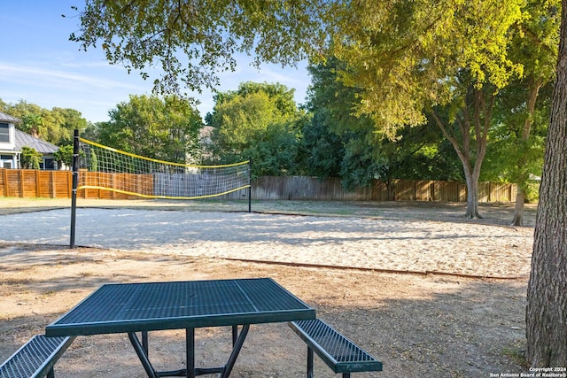 view of community featuring volleyball court