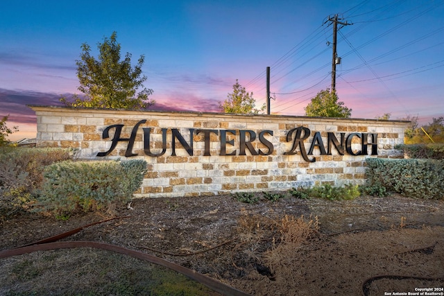 view of community sign