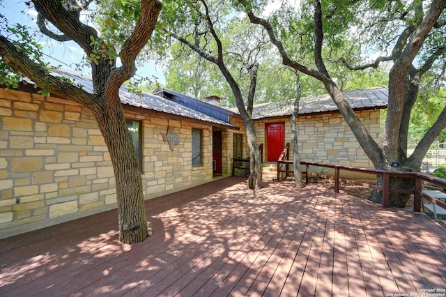 view of wooden terrace