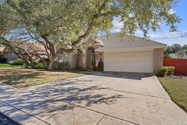 ranch-style house with a garage