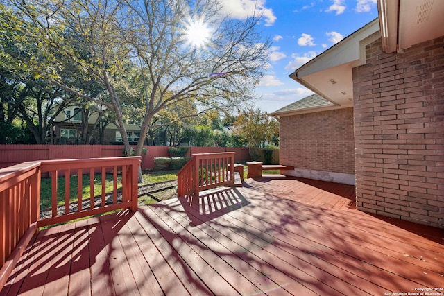 view of wooden deck