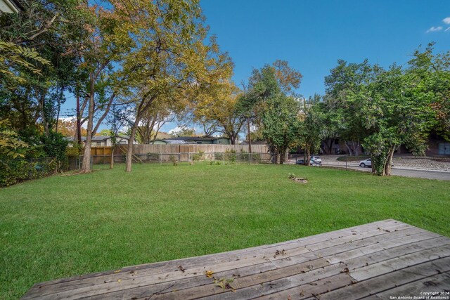 view of yard featuring a deck