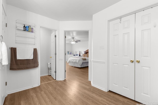 hallway featuring light hardwood / wood-style floors