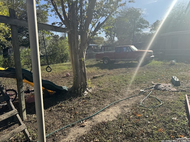 view of yard featuring a playground