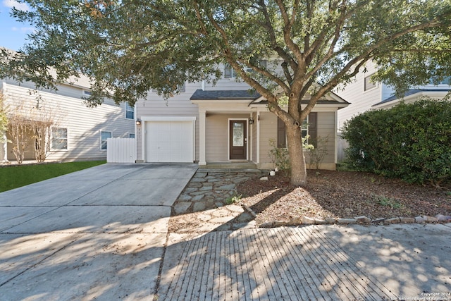 view of front of house featuring a garage