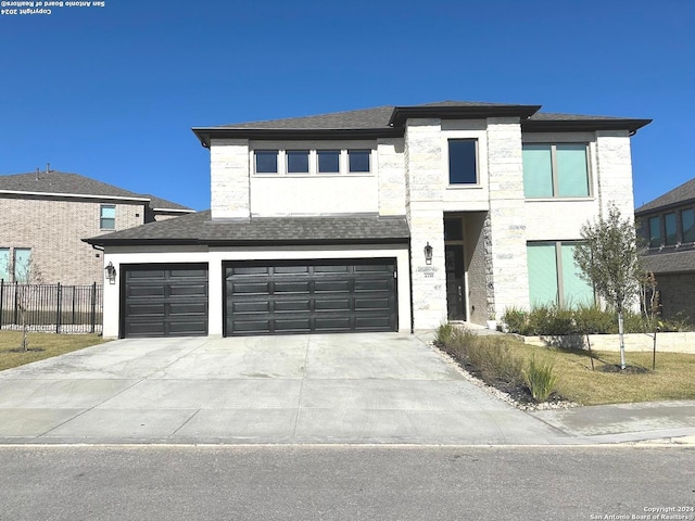 view of front facade with a garage