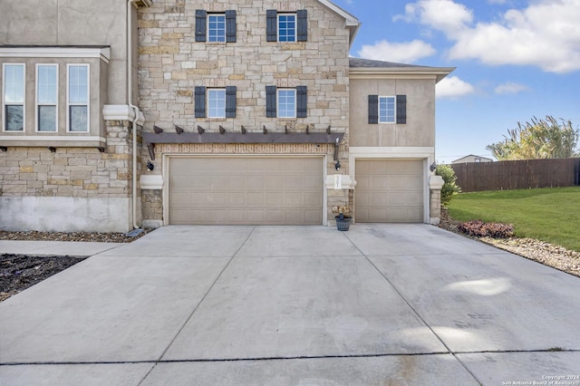 view of front of house featuring a garage