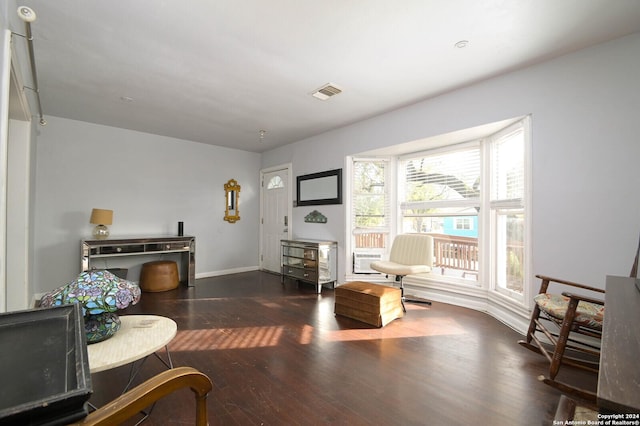 interior space featuring dark hardwood / wood-style flooring