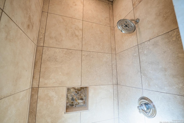 details with tiled shower