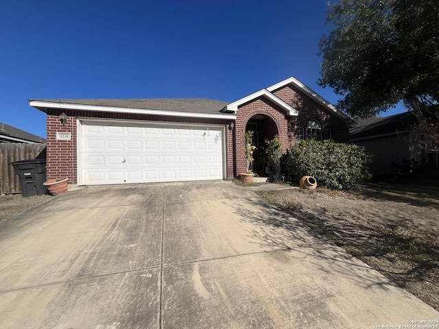 ranch-style house with a garage