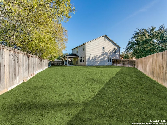 view of yard with a gazebo