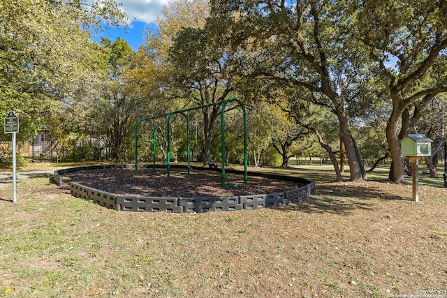 view of yard with a playground