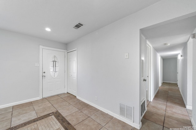 view of tiled foyer