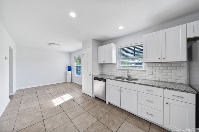 kitchen with white cabinetry, sink, a healthy amount of sunlight, and appliances with stainless steel finishes