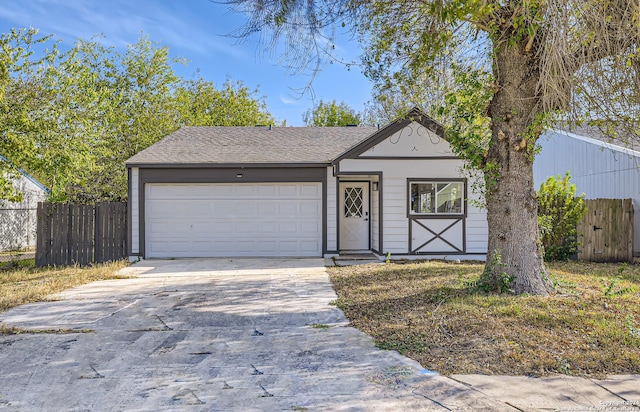 ranch-style home with a garage