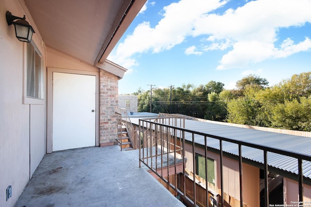 view of balcony